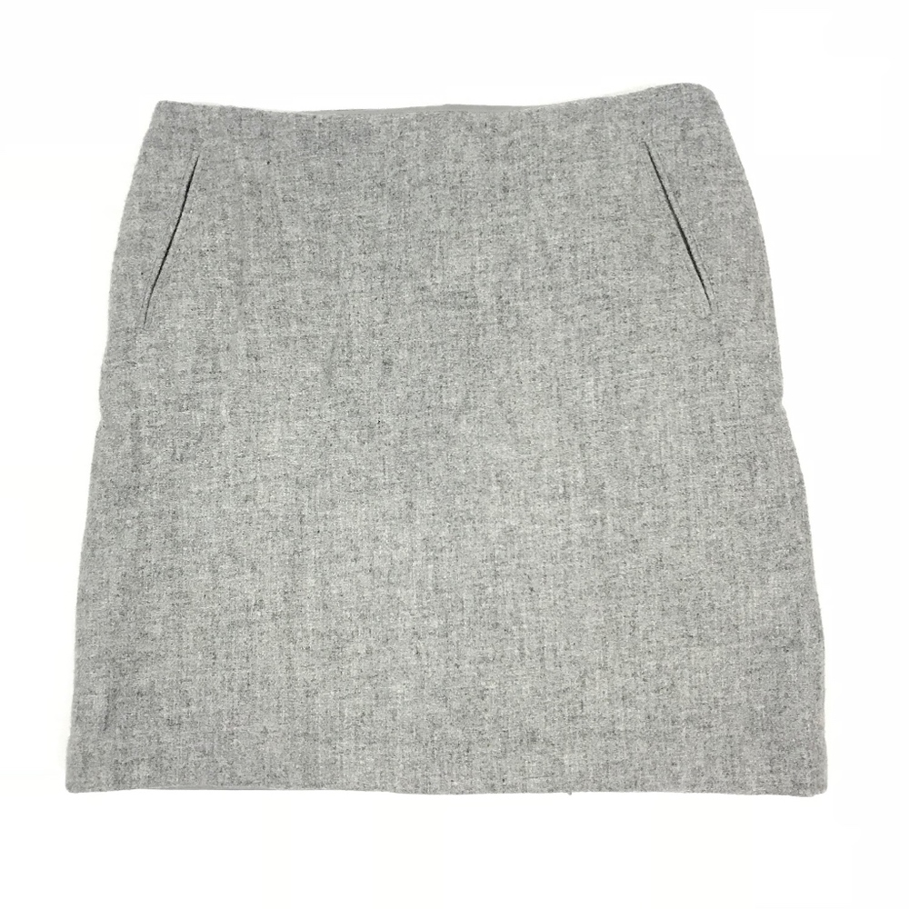 Talbots Wool Back Zip 2- Pockets A-Line Mini Skirt